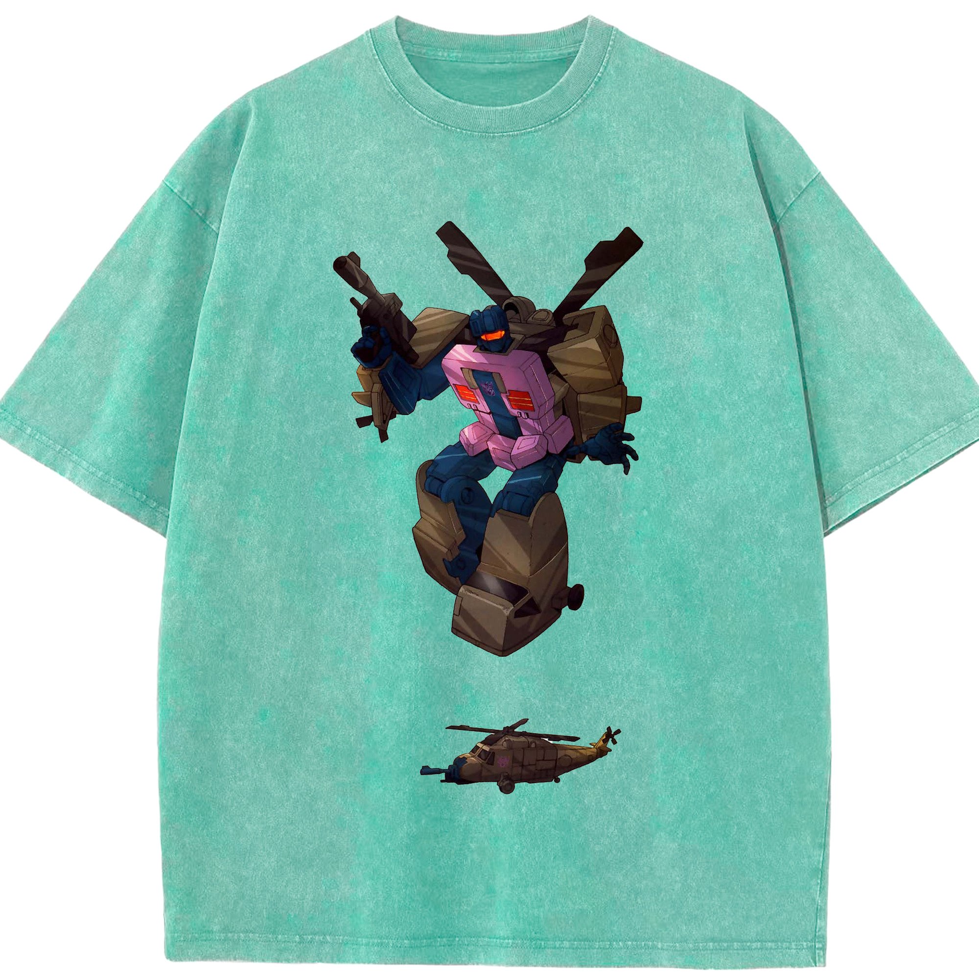 （画像用）  綿100% ヴィンテージ風 半袖Tシャツ（フロントプリント）